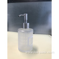 Wholesale Luxurious Glass Frosted Refillable 250ml Lotion Liquid Soap Metal Dispenser Pump Glass Bottle